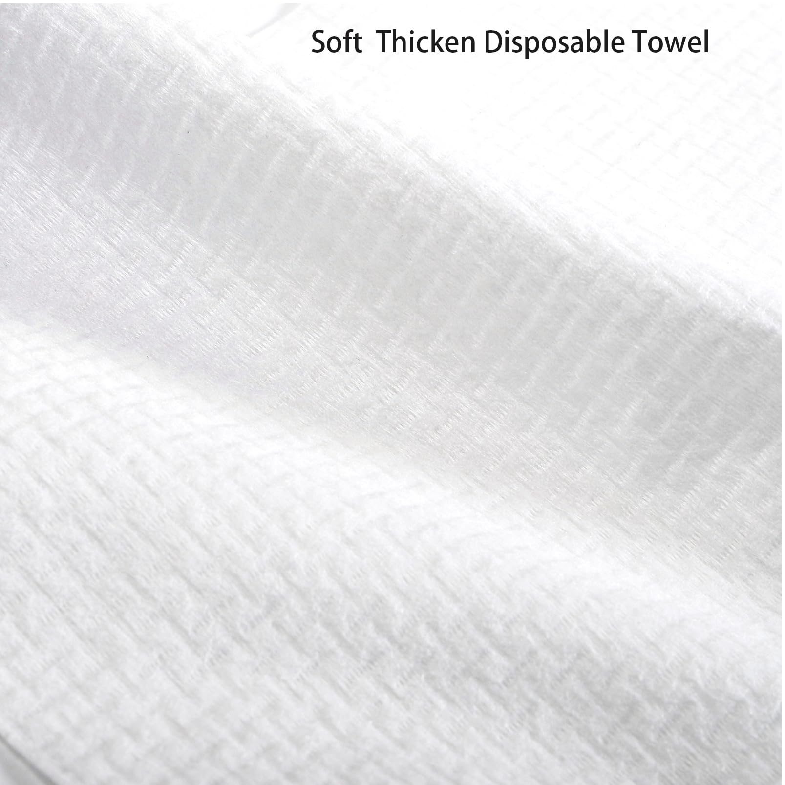 Jucoan Bamboo Towel Container with 50 XL Disposable Face Towels