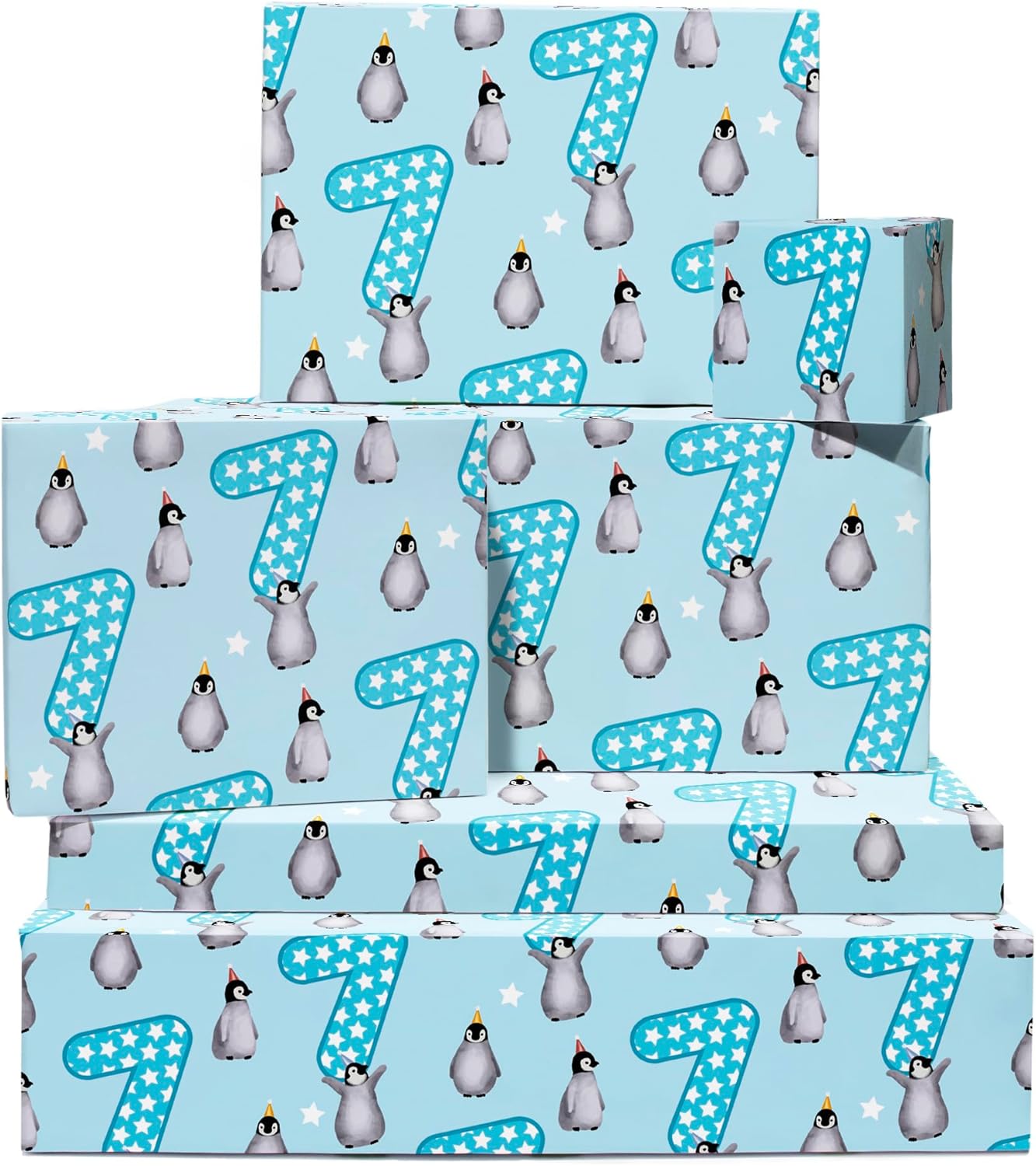 Amazon.com: CENTRAL 23 Happy Birthday Wrapping Paper - 7th Birthday - 6 ...