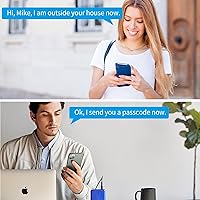 Vista 7 de Harfo Cerradura de Puerta con Huella Dactilar, Cerradura sin Llave de Pantalla Táctil con Teclado de Servicio Pesado con Control Total por APP