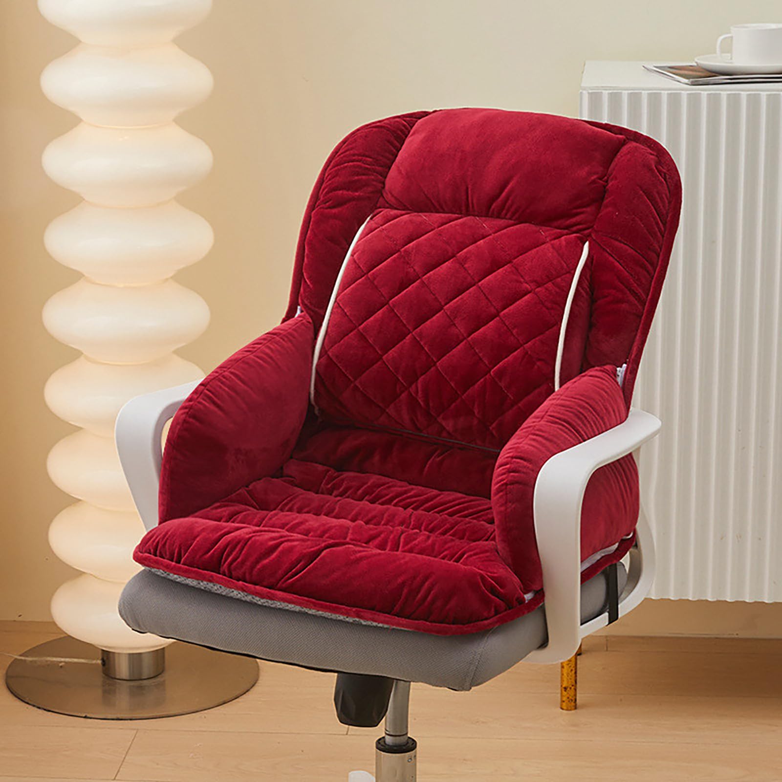 Coussin de chaise de bureau ergonomique doux rouge pour corriger la posture assis
