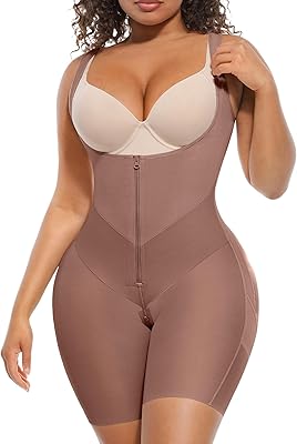 FeelinGirl Fajas Colombianas Moldeadoras Butt Lifting Shapewear Tummy Control Postpartum Faja Body Shaper with Zipper Crotch