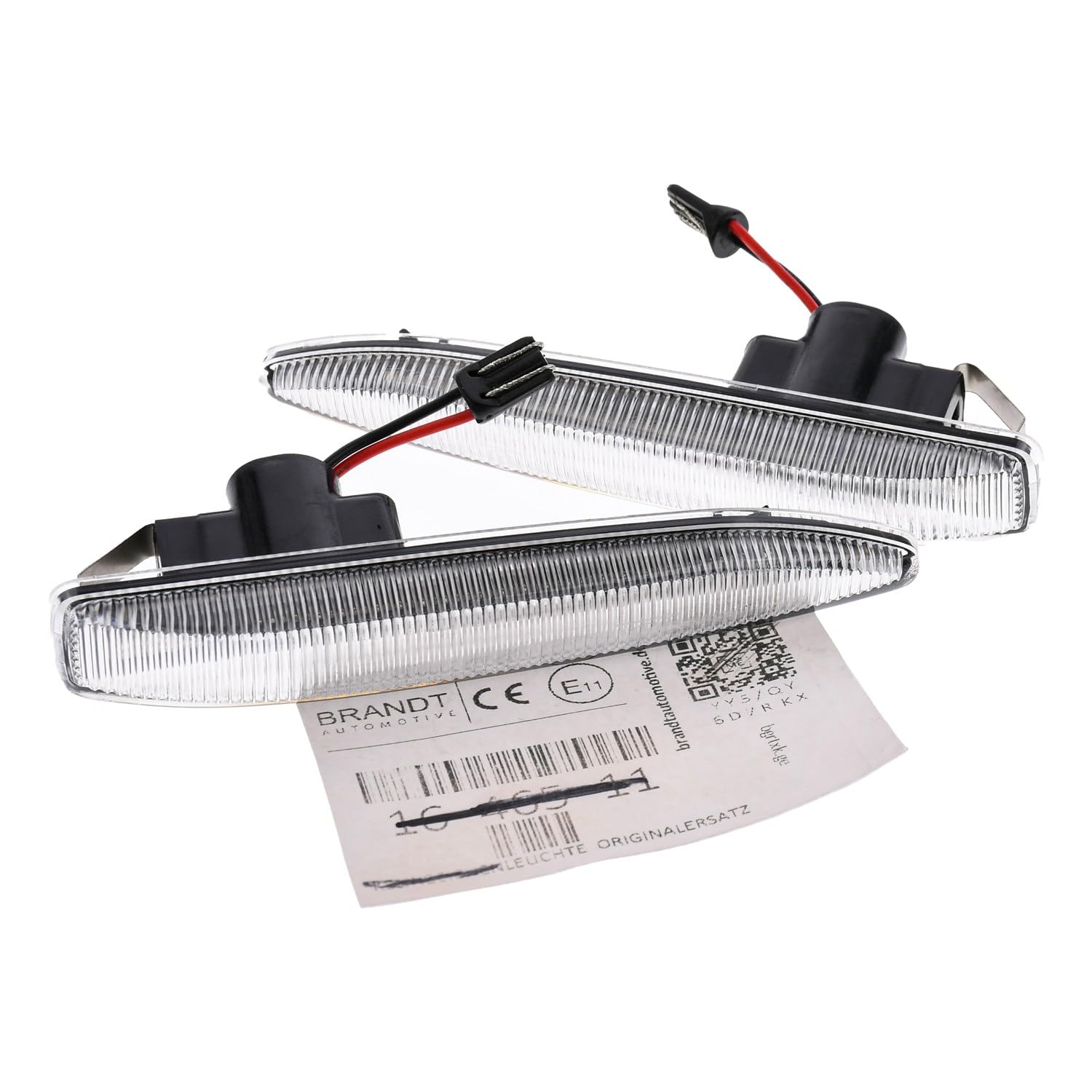 BRANDT Seitenblinker Set LED Blinker + Kabel Weiss passend für Bmw 7er E65 01-08 E66 Lang 02-08 E67 Protection 03-08 E68 Hydrogen 7 05-08