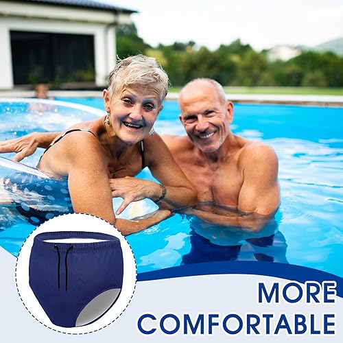 Miniatura 5 de 4 pañales de natación reutilizables para adultos, pañales de tela lavables a prueba de fugas para necesidades especiales para nadadores de