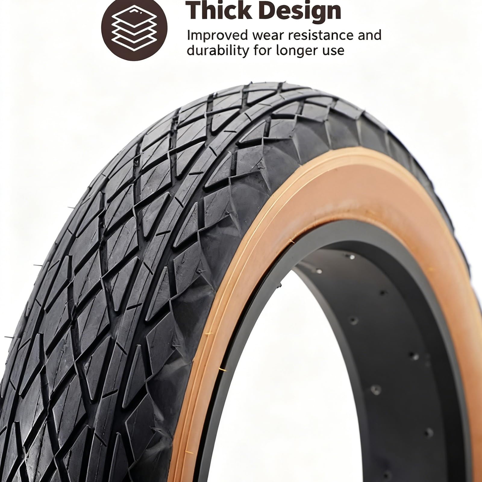 20x4.0 Opona, 60 TPI, 20 PSI / 140 KPA, Odporna na Przebicia do Terenu, dla E-Bike, Fat Bike, Rower Górski, Motosanie, Trójkołowiec Plażowy, Wzmocniona Ściana Boczna(Tire)