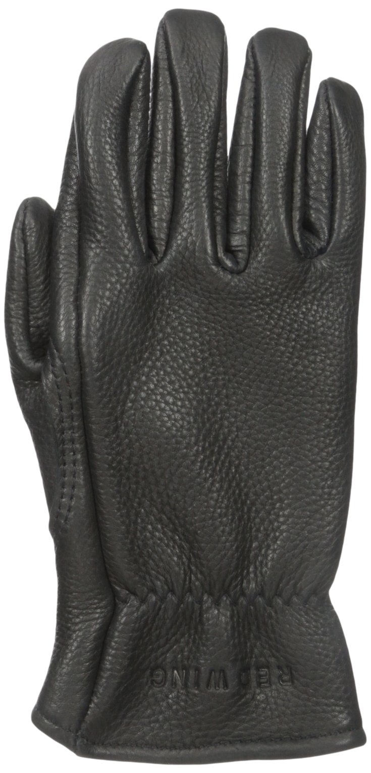 Red Wing Heritage Lined Leather Gloves, Black Buckskin, Large