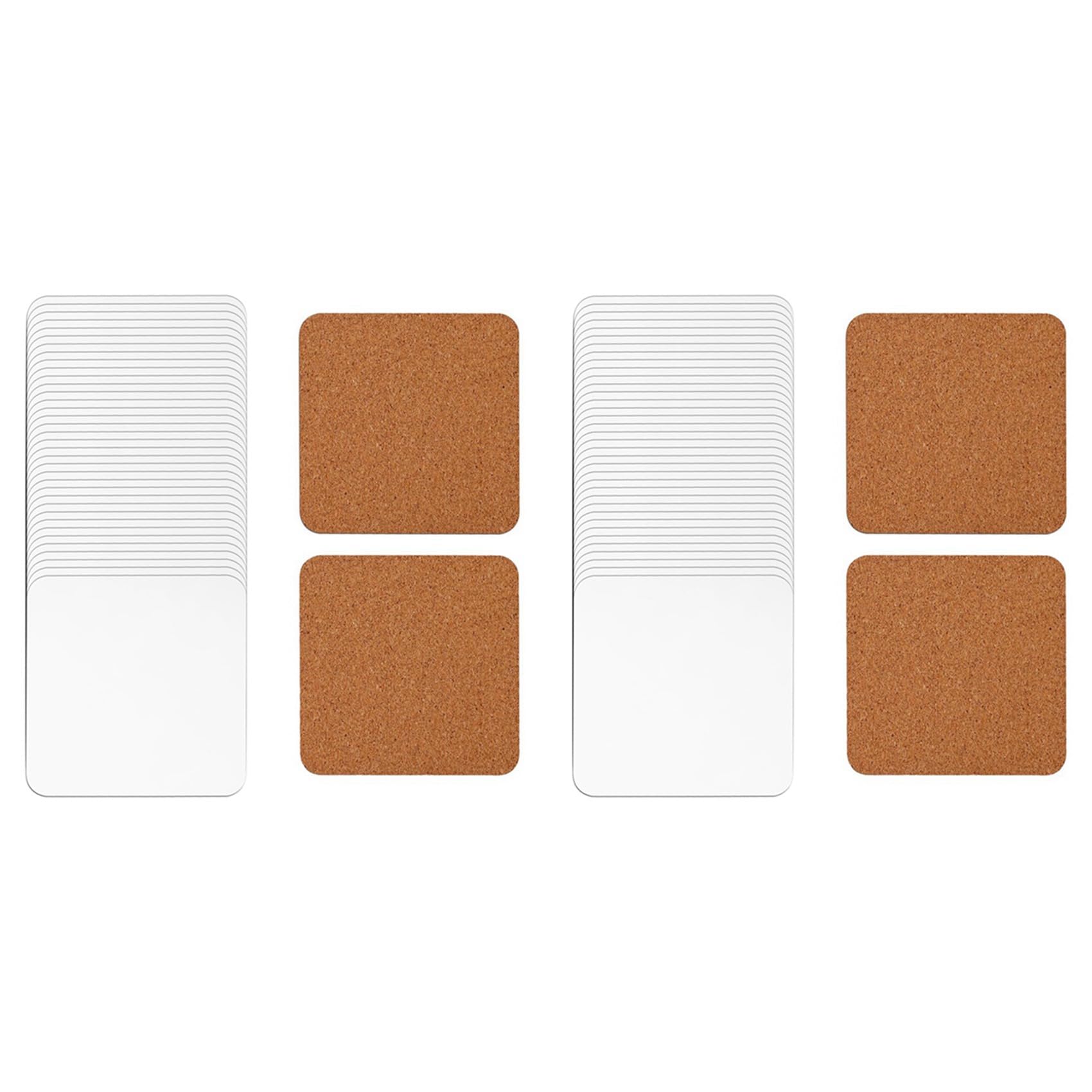 Hndhbfgrt 80Pcs Sublimation Square Coasters, Cardboard Coasters, 4x4in MDF Hardboard Coaster MDF Wooden Coaster