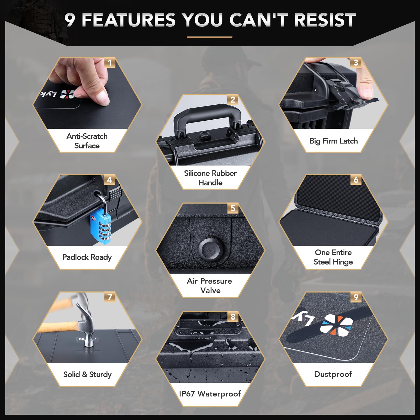 Lykus Waterproof Camera Case with Foam -5 Lykus Waterproof Camera Case with Foam -5