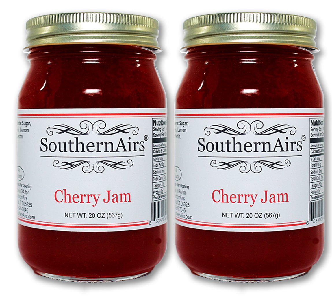 SouthernAirs Old-Fashioned Cherry Jam / Specialty Spread / Loaded with fresh picked Cherries / 20 oz. … (2-Pack of 20oz Jars)