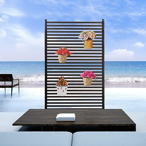 Miniatura 14 de Pantalla decorativa de privacidad con soporte, 3 pies de ancho x 5/6 pies de alto, pantallas de privacidad y paneles independientes para interiores