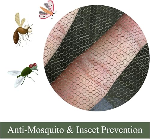 Miniatura 5 de GWHOLE Mosquitera para acampar con bolsa de transporte, mosquitera portátil al aire libre con clavijas de tienda de campaña para una sola cuna,
