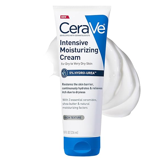 CeraVe Intensive Moisturizing Cream, Body Moisturizer With Shea Butter, 72H Hydration + Skin Barrier Repair, Fragrance-Free Body Lotion For Extremely Dry Skin, 8oz CeraVe Intensive Moisturizing Cream, Body Moisturizer With Shea Butter, 72H Hydration + Skin Barrier Repair, Fragrance-Free Body Lotion For Extremely Dry Skin, 8oz