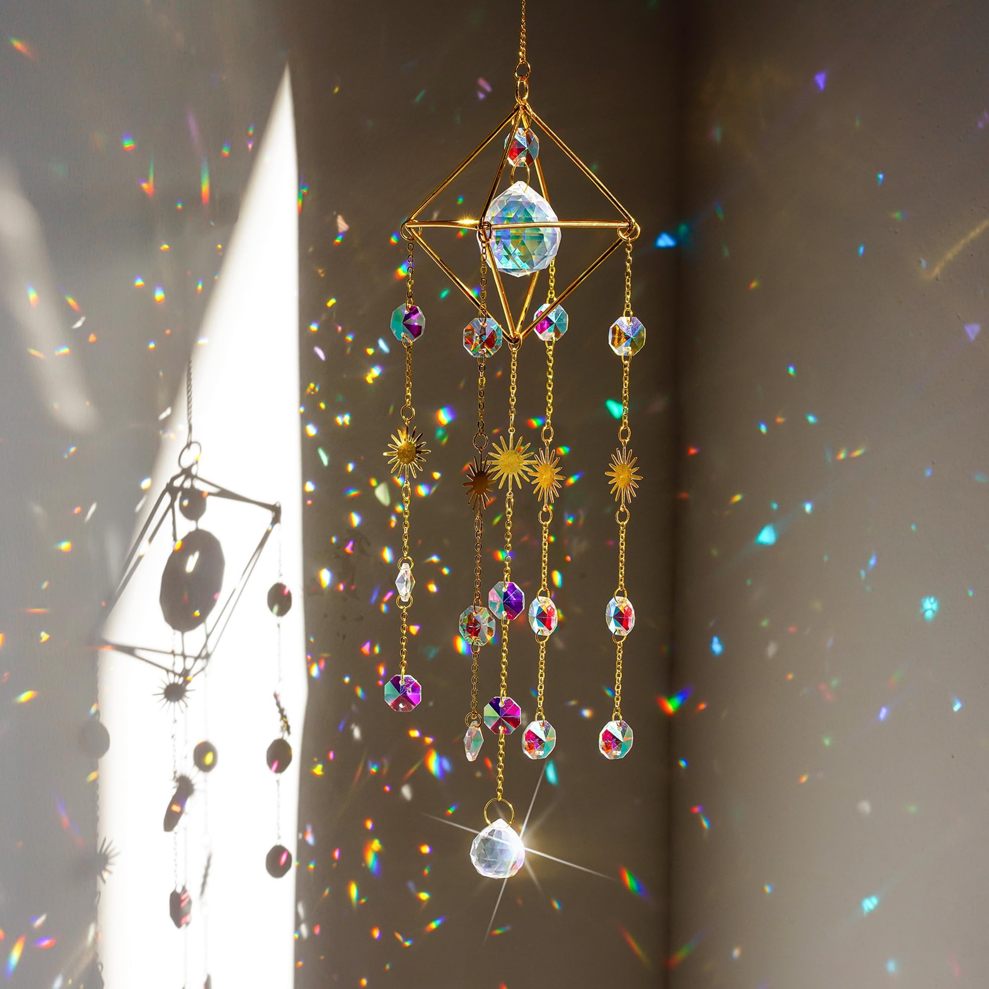 Attrape-soleil cristal coloré idée cadeau poétique maison