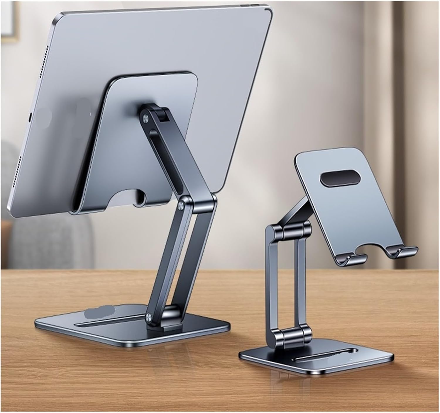 Compatible for Rocoren Phone Holder Desk Mobile Phone Stand Foldable Metal Tablet Holder Support Universal Holder(for Phone)