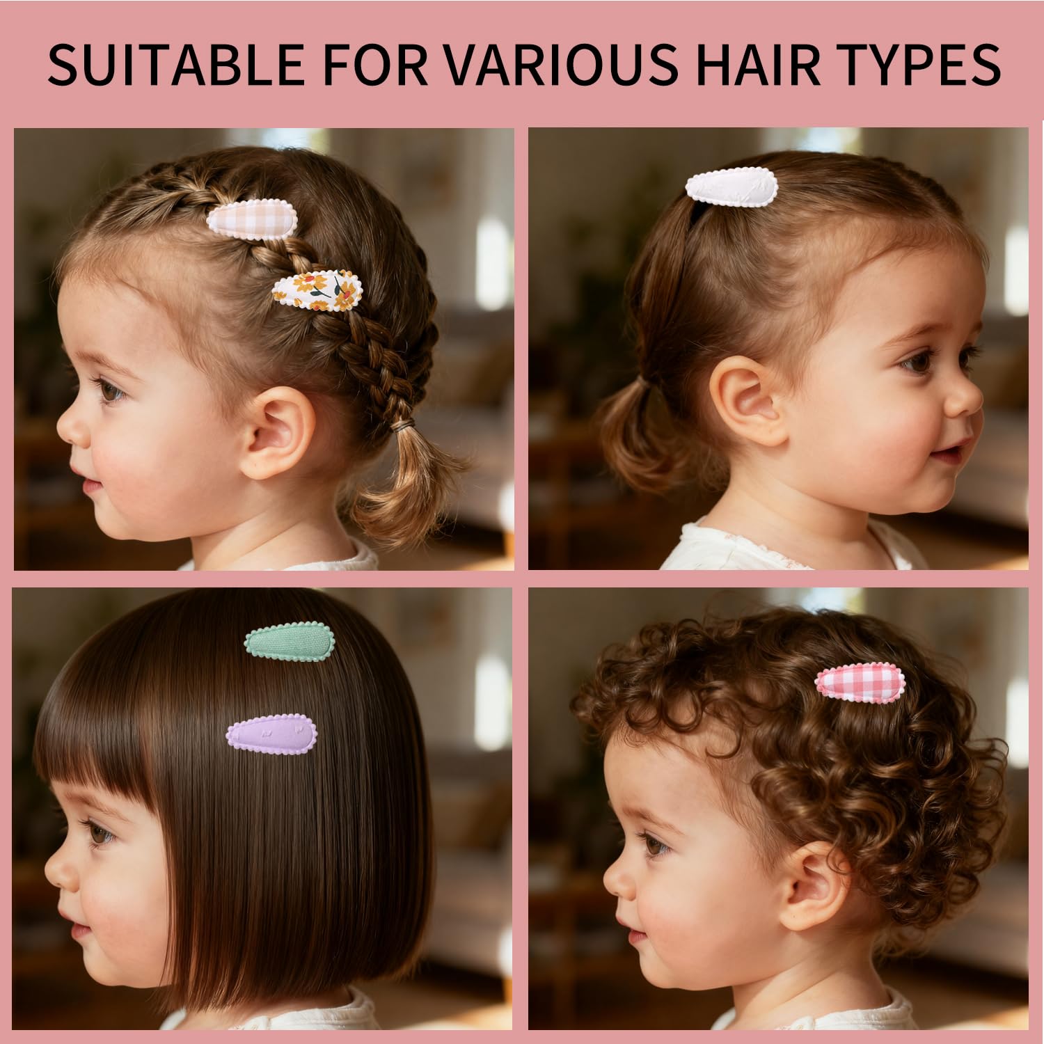 Lot de 20 barrettes pour tout-petits, imprimé floral, pinces antidérapantes en tissu, accessoires cheveux bébé fille (Style 1)