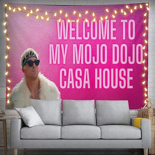 Miniatura 2 de UTELKA Tapiz con texto en inglés Welcome To My Mojo Dojo Casa para colgar en la pared, para dormitorio universitario, dormitorio, sala de estar,