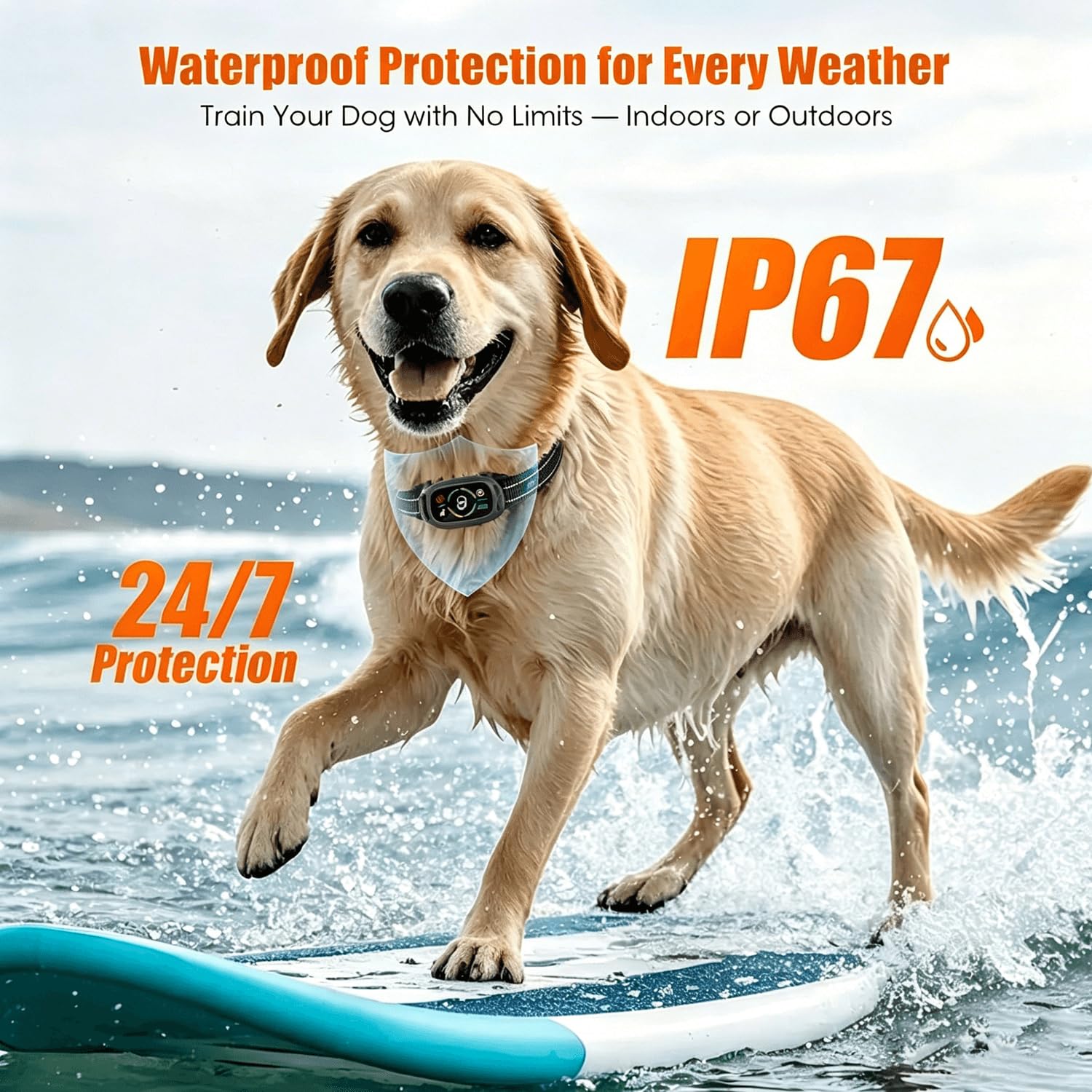 Collar antiladridos para perro, ajustable frecuencia antiaboiement pour chien para perros grandes, medianos y pequeños, perros ultrasonidos dispositivos antiladridos