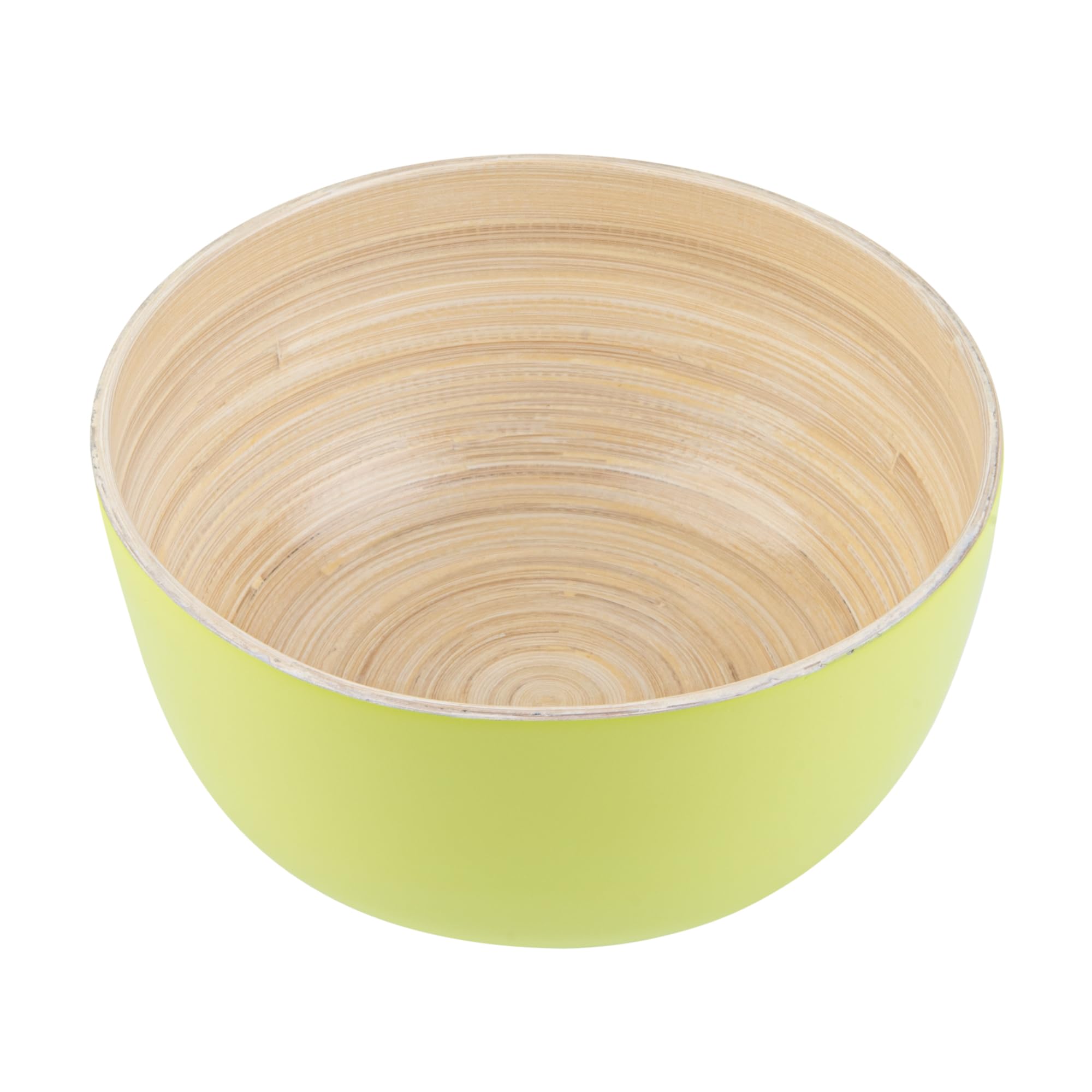 Restaurantware - Bambuddha - Ensaladera pequeña de 15 onzas, 1 cuenco redondo de alta resistencia, sostenible, reutilizable, de bambú verde, para servir ensaladas, frutas y aperitivos