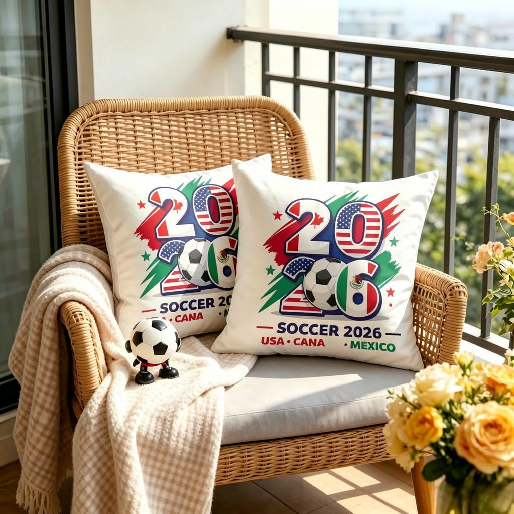Women's International Soccer Sportlinen Throw Pillow Covers -20X20