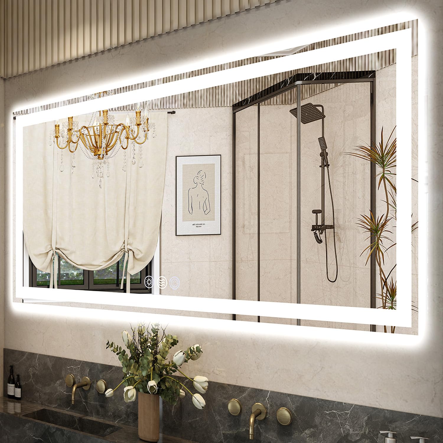 Callsky 68x36 LED Mirror