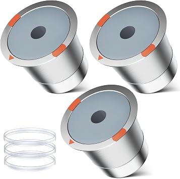 Reusable k Cup Coffee Filters,Universal stainless steel Refillable k Cups Filter Use for Keurig 2.0 and 1.0 Coffee Makers-brewers 3pack