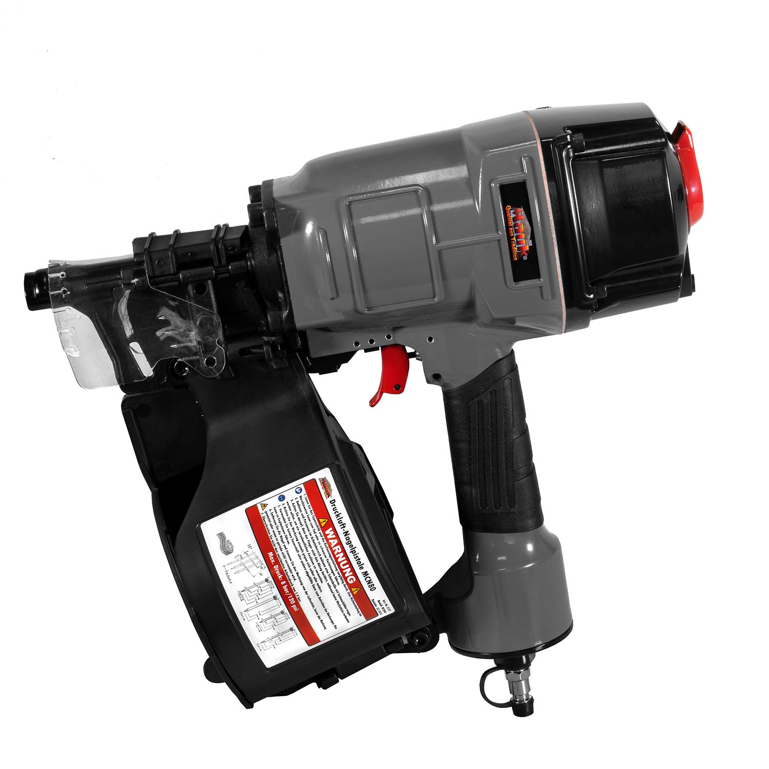 Mauk Nagelpistole Druckluft Nagler MCN80 Nagelänge 50-83 mm Max. 8,3 bar - Coil Nailer