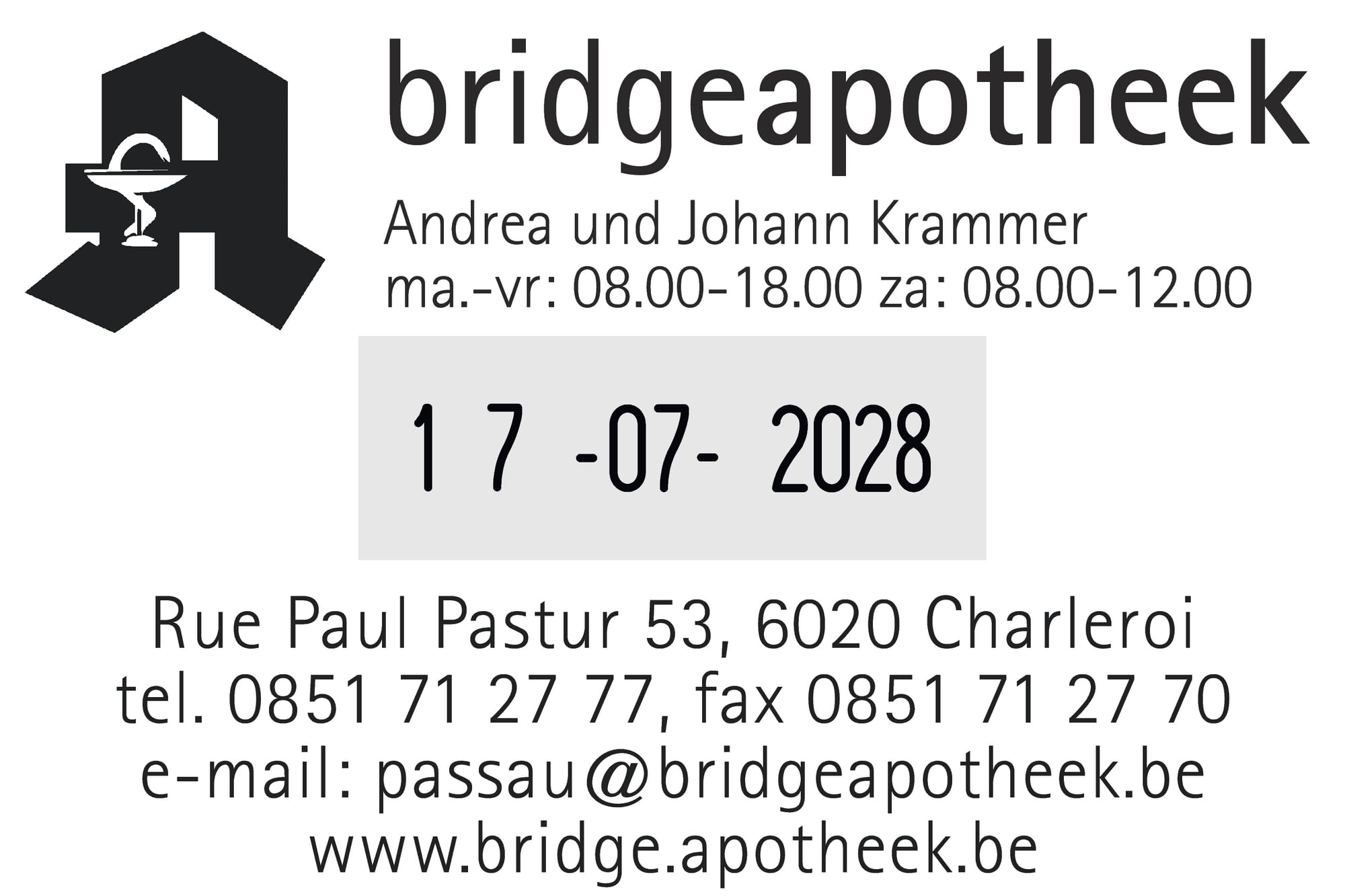 Trodat Professional 5474 Datumstempel mit individueller Textplatte – personalisierbarer Firmenstempel mit Datum – selbstfärbender Metallstempel für Büro, Apotheke, Praxis & Verwaltung
