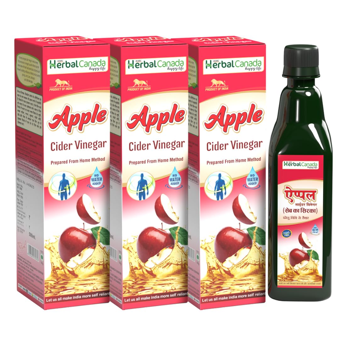 Harc Herbal Canada Apple cider vinegar 500ml || Helpful for Weight Loss - 100% Natural & Organic (Pack of 3) (B0BRV64ZZR) Amazon Price History, Amazon Price Tracker