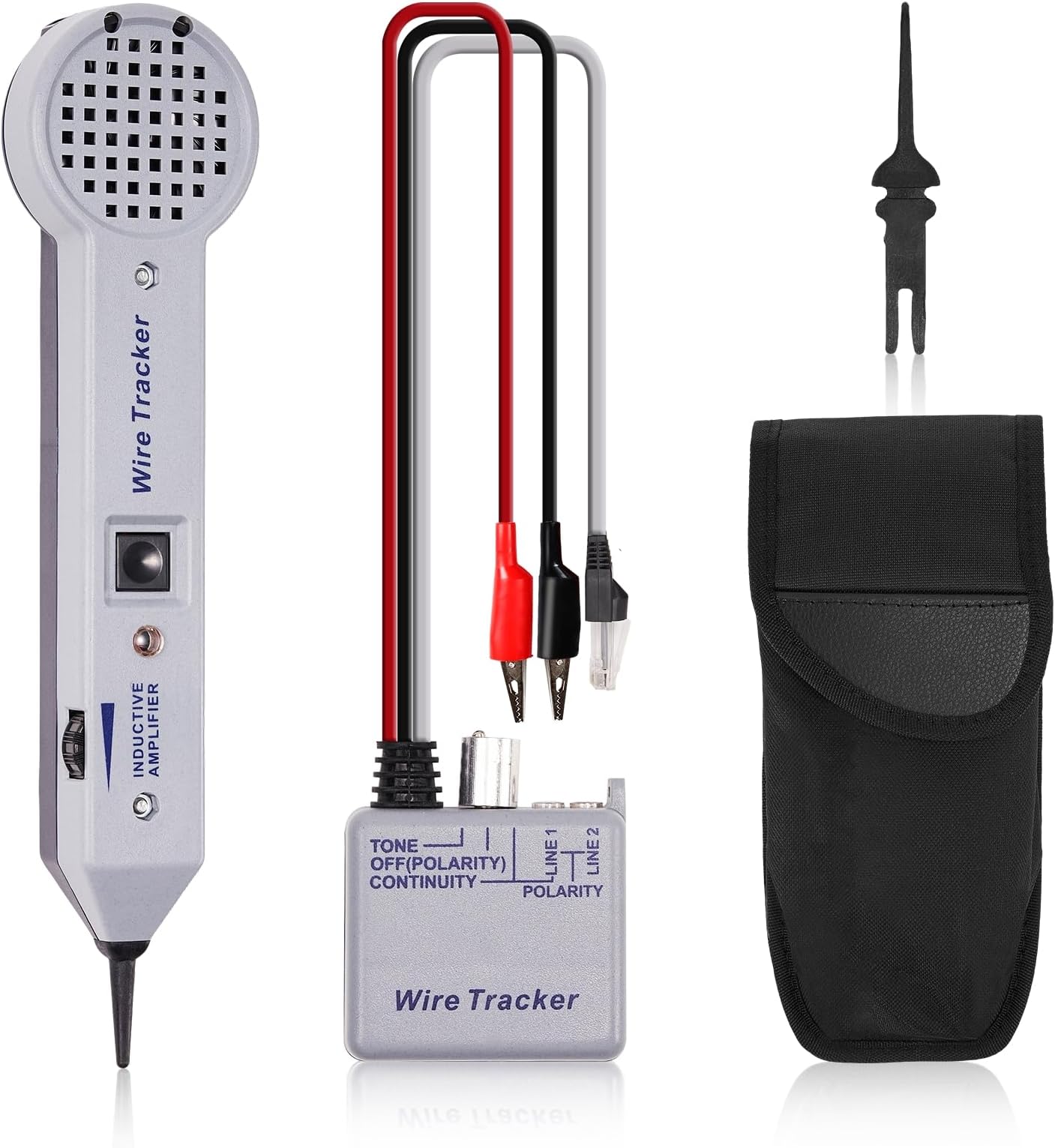 Riiai Tone Generator Kit, Wire Tracer Circuit Tester, 200EP High Accuracy Cable Toner Detector Finder Tester, Inductive Amplifier and Probe Kit with Adjustable Volume for Network Cable Collation