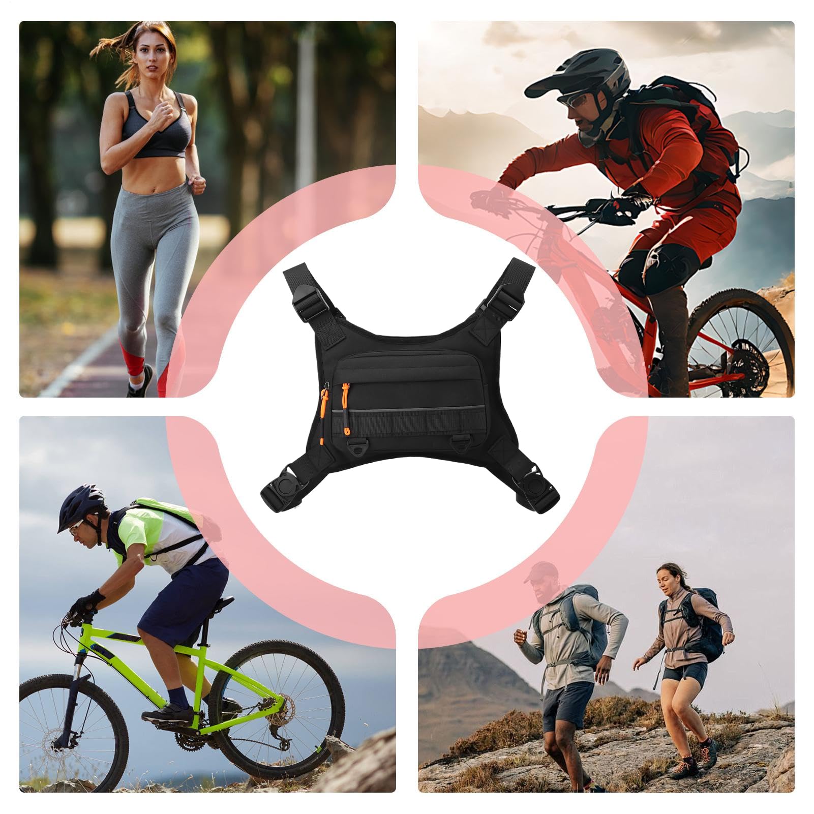 Mochila de snowboard | Chaleco ligero ajustable para al aire libre