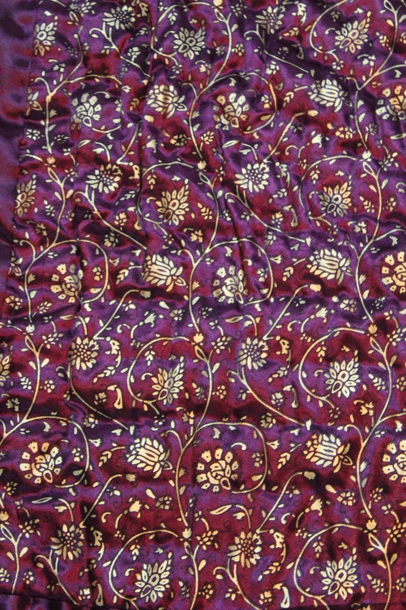 Swep & Shop Double Bed Size Jaipuri Silk AC 210 TC Quilt Razai Blanket, Dohar with Gold Prints Printed Double Bed Quilt/Comforter/AC Quilt/AC Comforter/Razai Winter Quilt, Jaipuri Razai