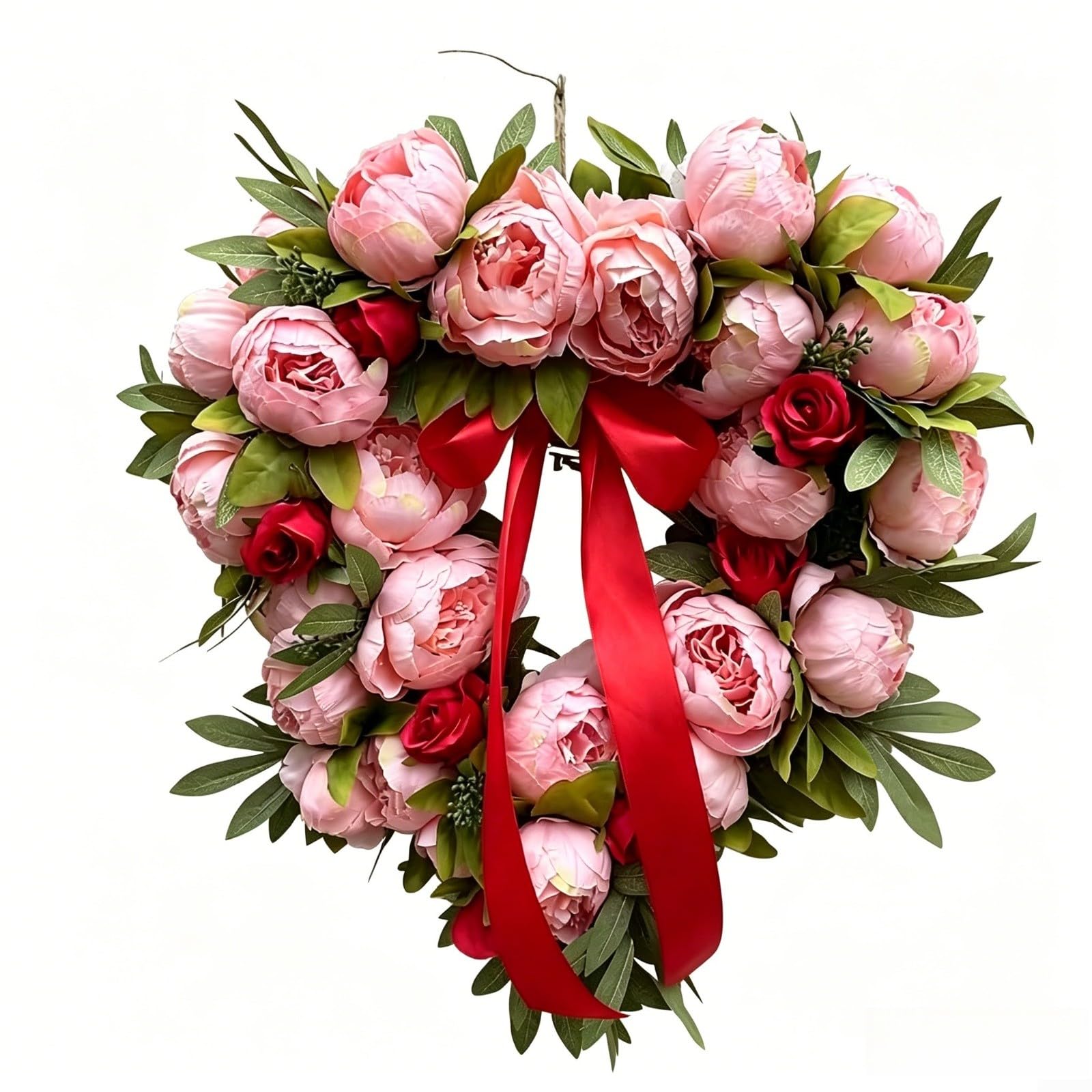 Couronne de pivoines de printemps pour sublimer votre porche et accueillir vos invités