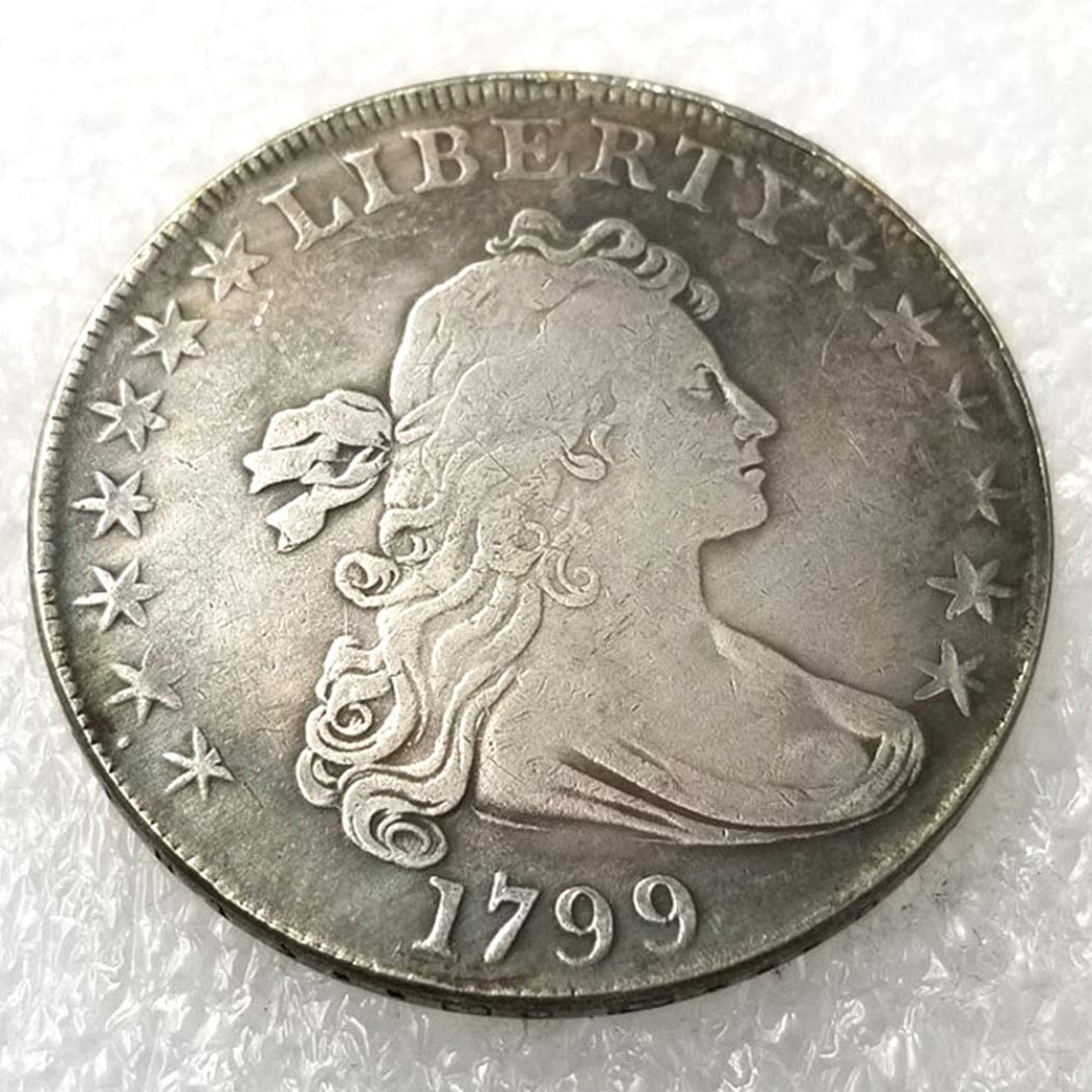 LKTingBax 1799 Rare Liberty Morgan Dollars Half-Dollar Old Coin -American US Old Coin - Uncirculated Hobo Nickel USA Morgan Dollar Coin Type Making Life Easier