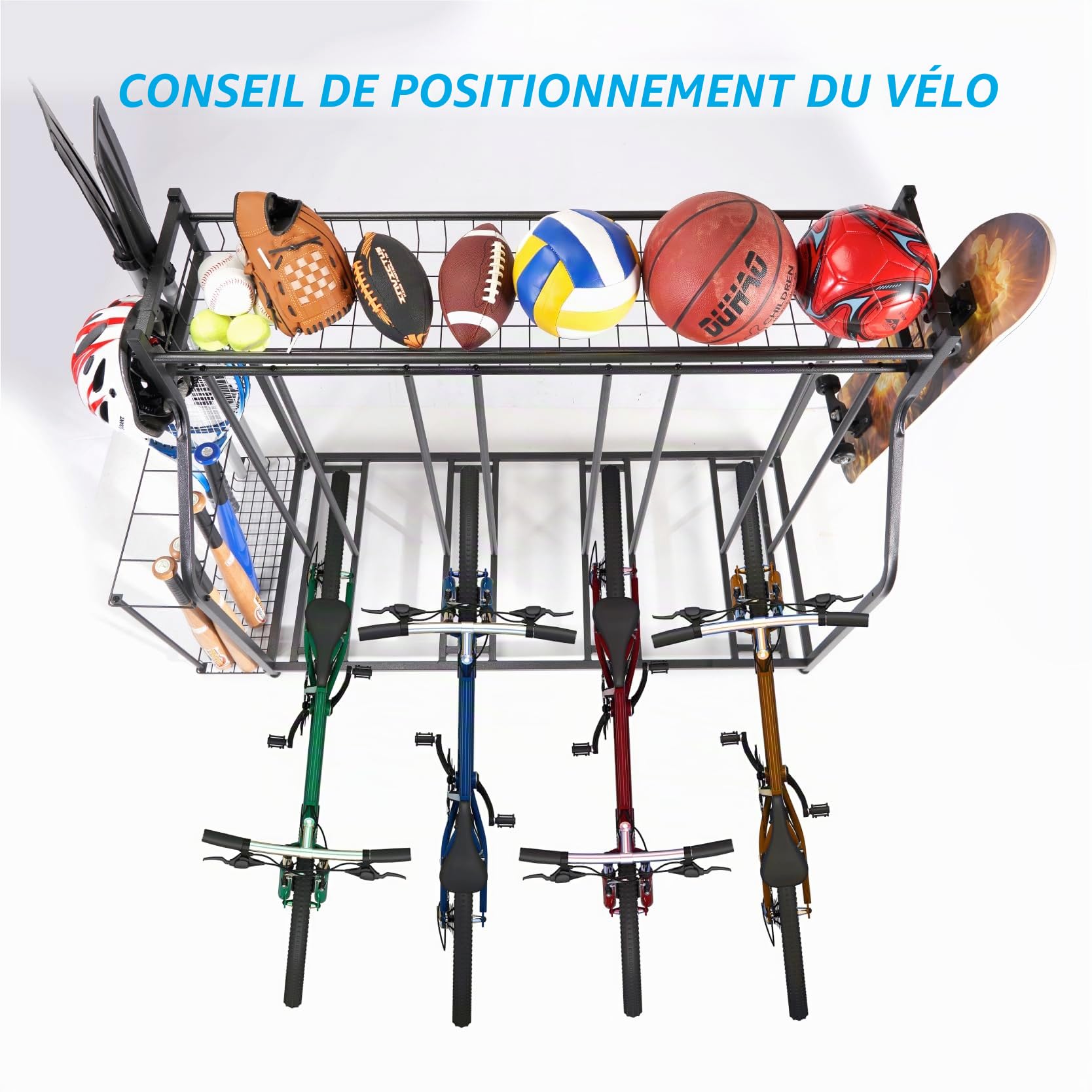 Sinoer 4-Supports, Garage, Porte-vélos, Rangements pour vélos, Appartement montagne, hybride, enfants