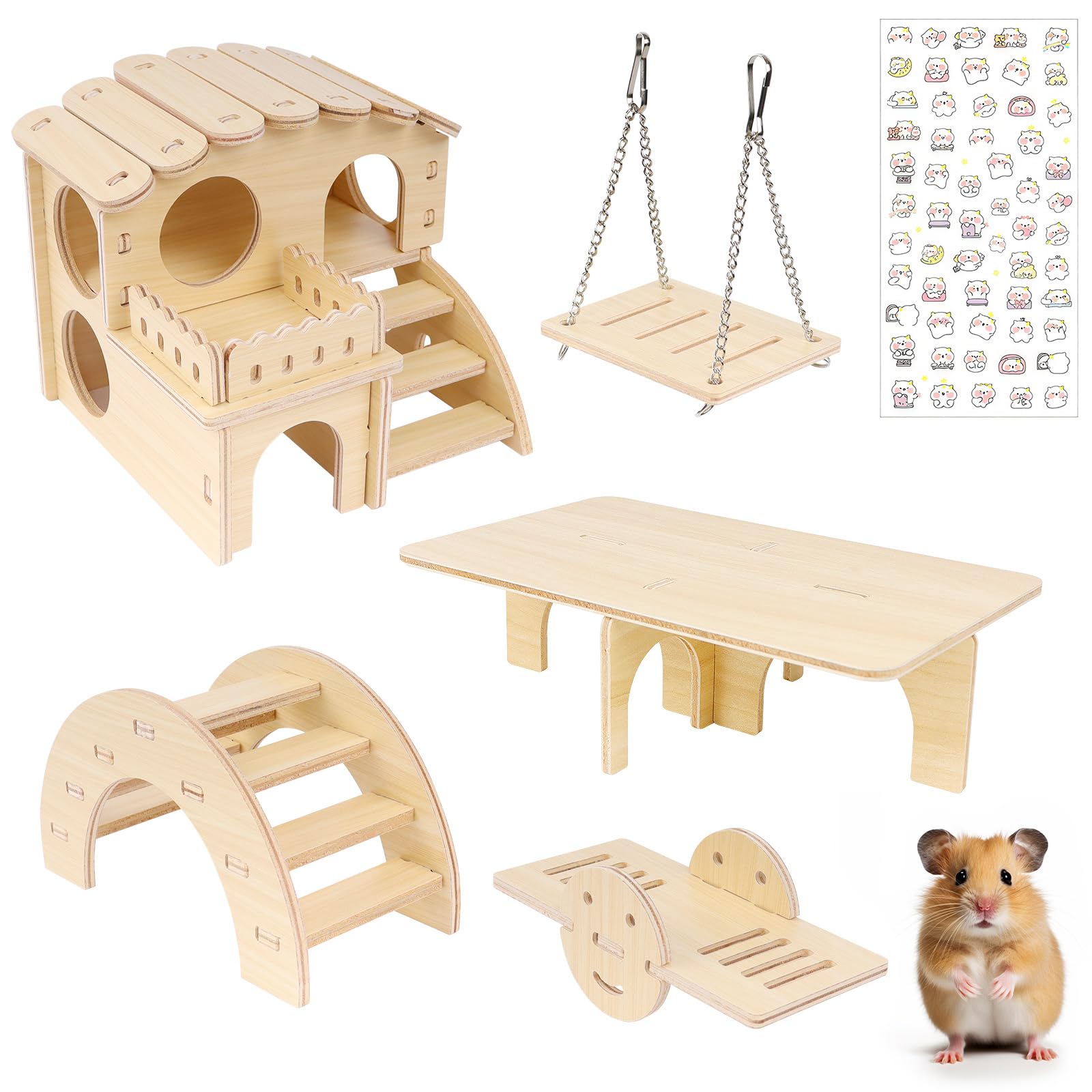 Amazon | IRRVIN 6点セット ハムスター ハウス おもちゃ