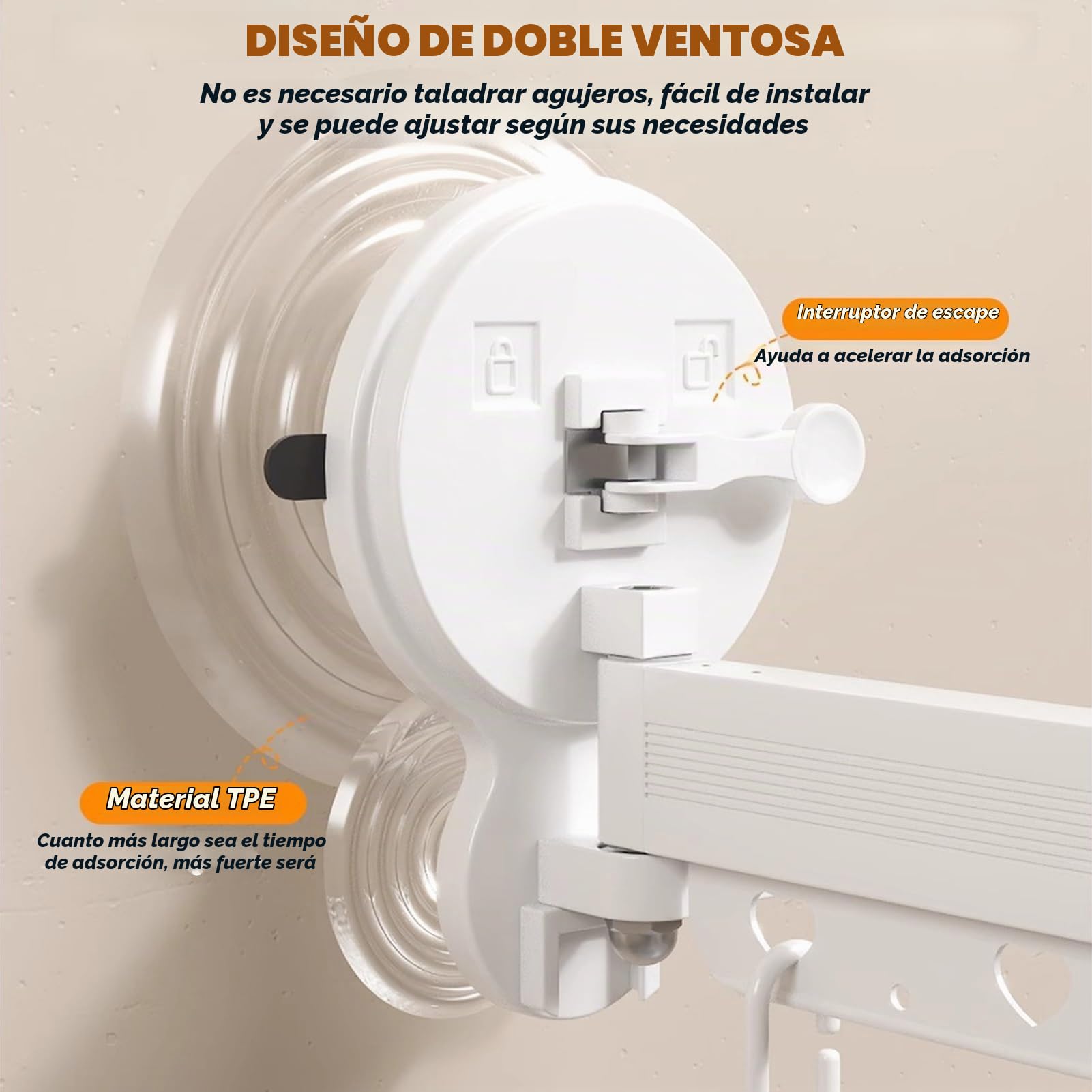 Barra Cortina Ducha Plegable con Cortina Ducha Transparente - Antimoho Impermeable, 2/3/4/5 Plegables, Ángulo Ajustable, Sin Taladro, Ahorrador de Espacio, para Baño Bañera(104 cm/40.9 in)