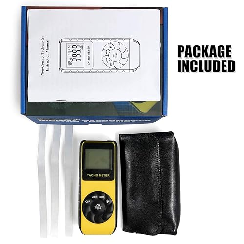 Miniatura 7 de Tacómetro fotográfico sin contacto 7.0-99,999 RPM, velocímetro láser automotriz AIOMEST, probador de tacómetro medidor de RPM para automóvil,