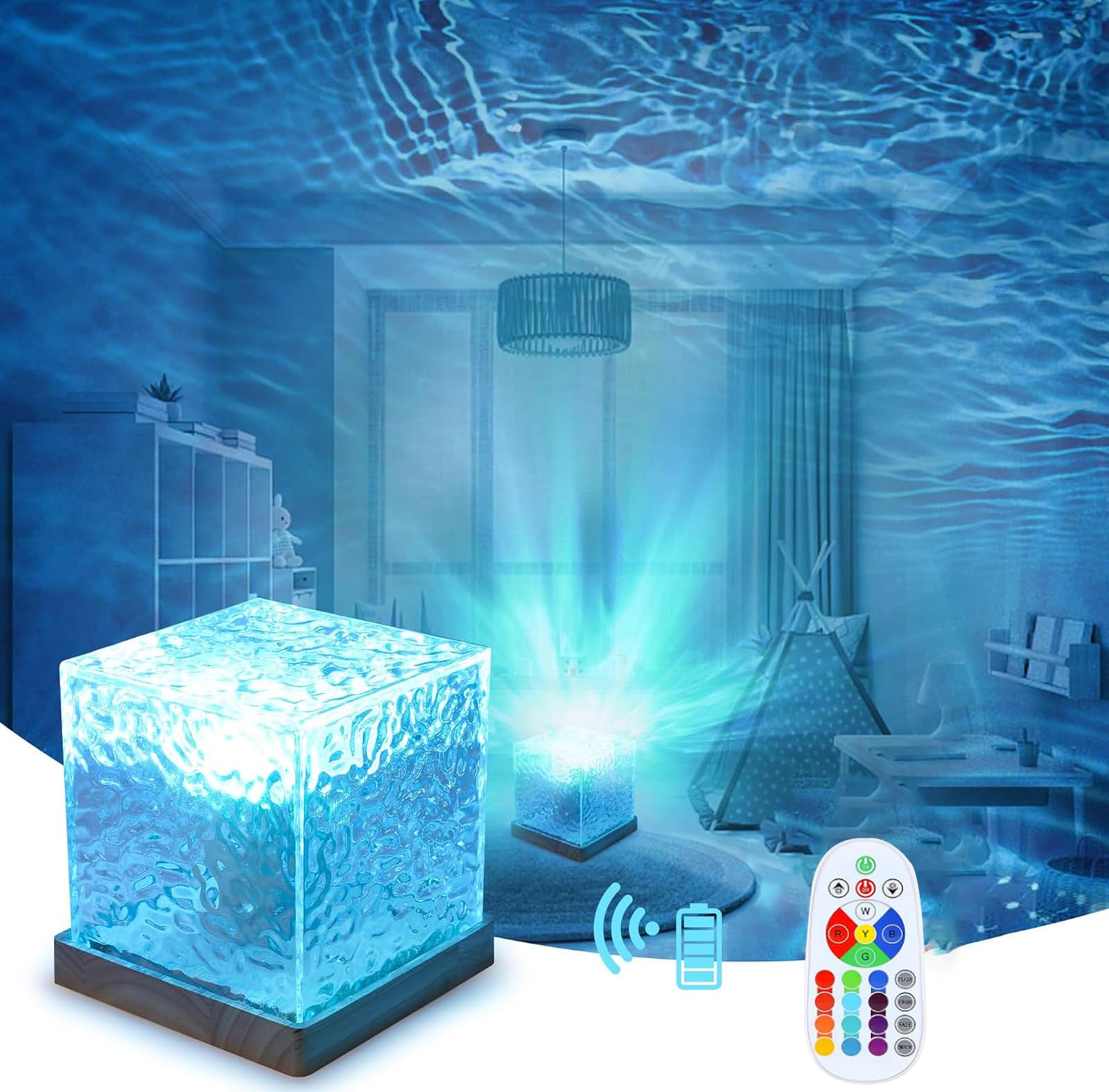 Amazon.co.jp : オーロラオーシャンウェーブプロジェクターライト、16