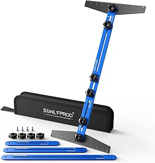 SUNLFPROD Stair Tread Template Tool - Solid Stair Tread Gauge, Stair Tools for Stair Measuring Tool Stair Gauge Jig Stair Template Stair Step Tool Shelf Template Projects (Blue-Gray)