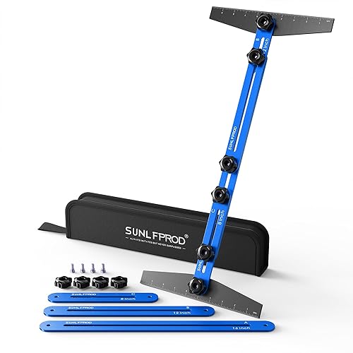 SUNLFPROD Herramienta de plantilla para peldaños - Calibre de peldaños sólido, herramientas para escaleras para herramienta de medición de