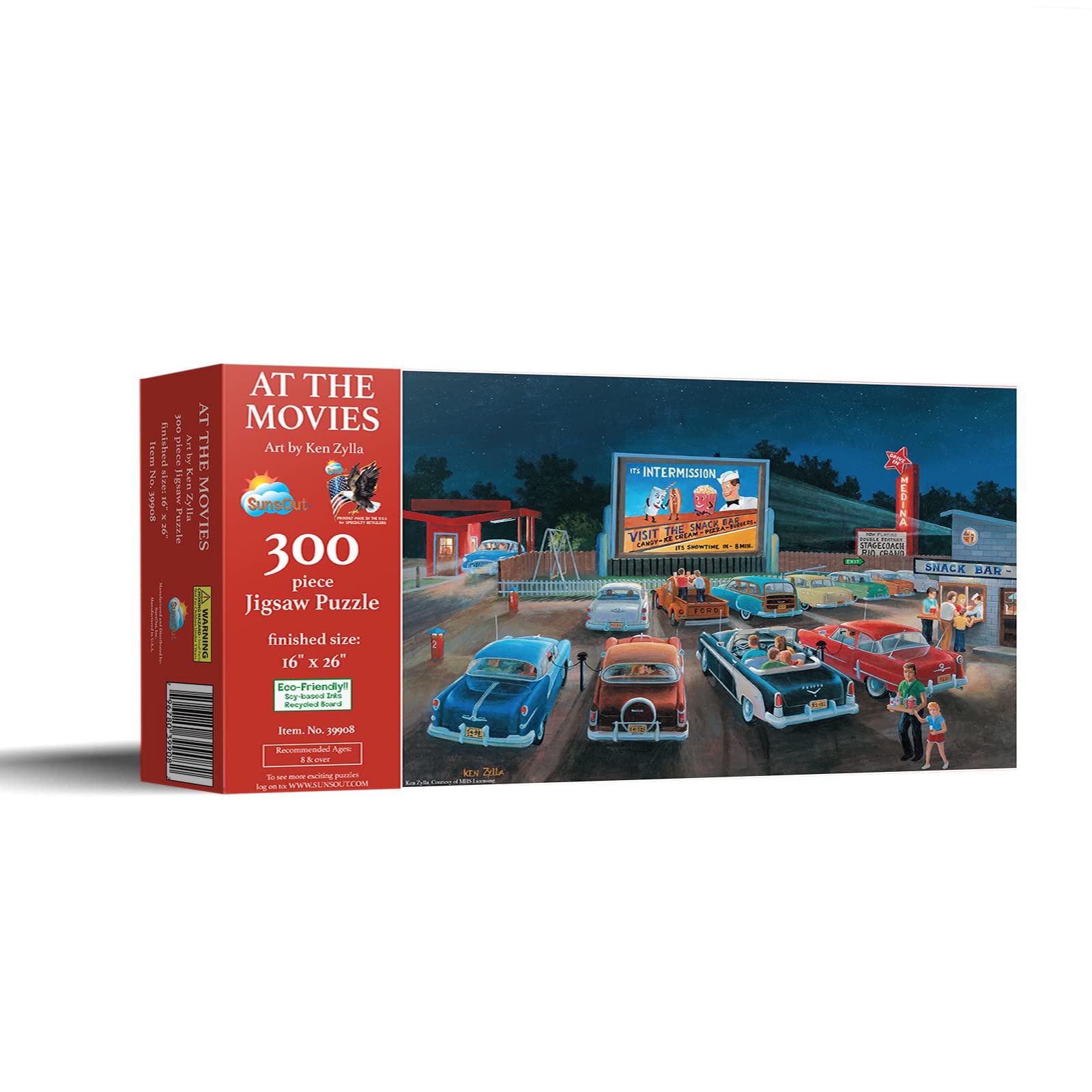 SUNSOUT Memories Of Route 66 Jigsaw Puzzle - 300 Piece Vintage Travel Puzzle By Ken Zylla