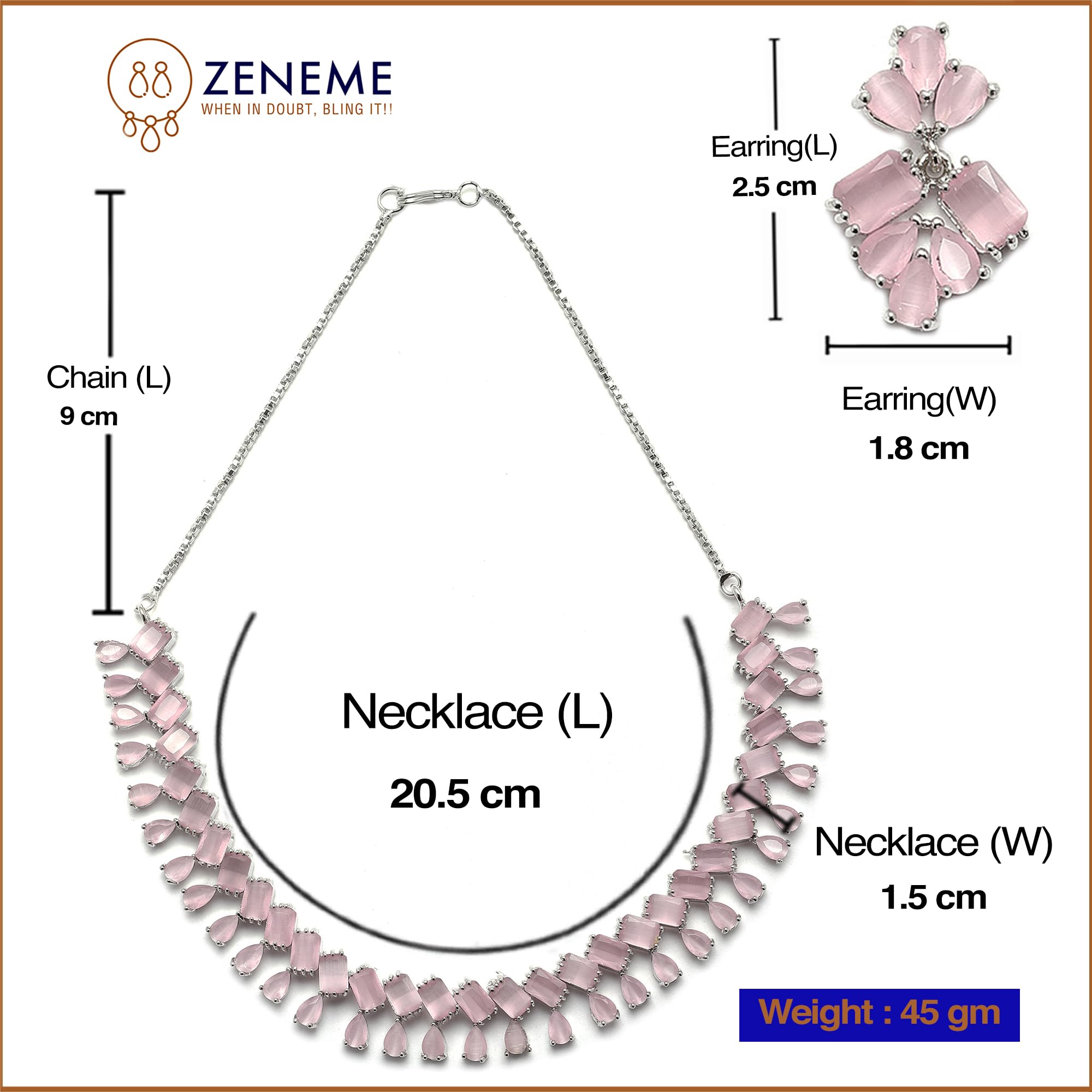American Diamond Studded Necklace Set