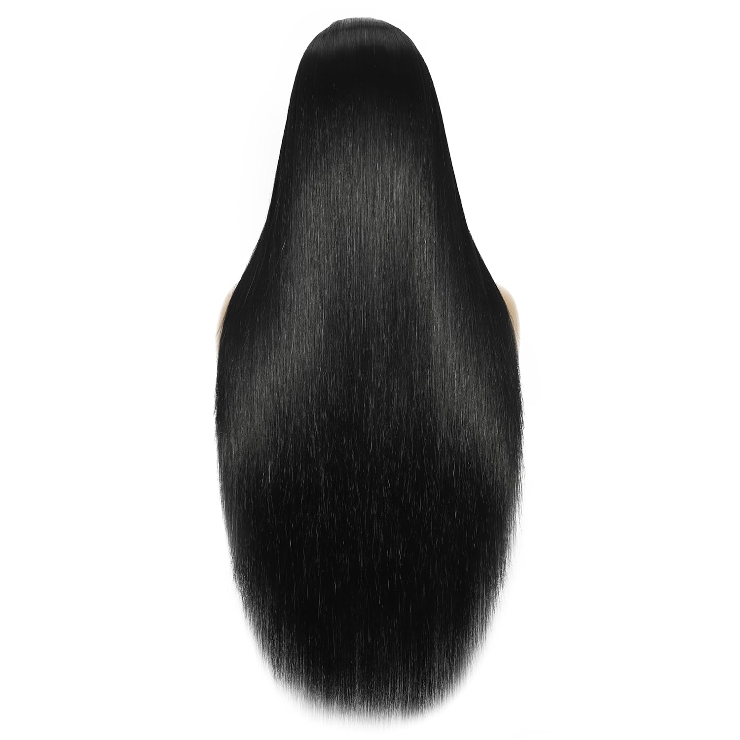 CECININLL Synthetic Lace Front Wig 30 Inch 13x4 HD Lace Pre Plucked Long Straight Glueless Wig with Baby Hair, Heat Resistant Natural 1B Black Wigs for Black Women (1B) (Black, 30 Inch)