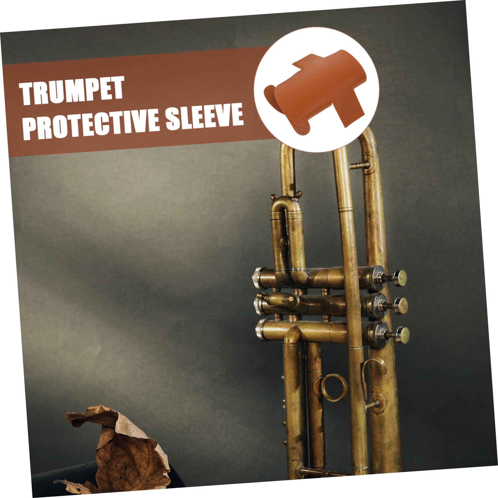 FUNOMOCYA 2pcs Trumpet Protective Cover Case Trumpet Leather Cover Protective Sleeve Bell for