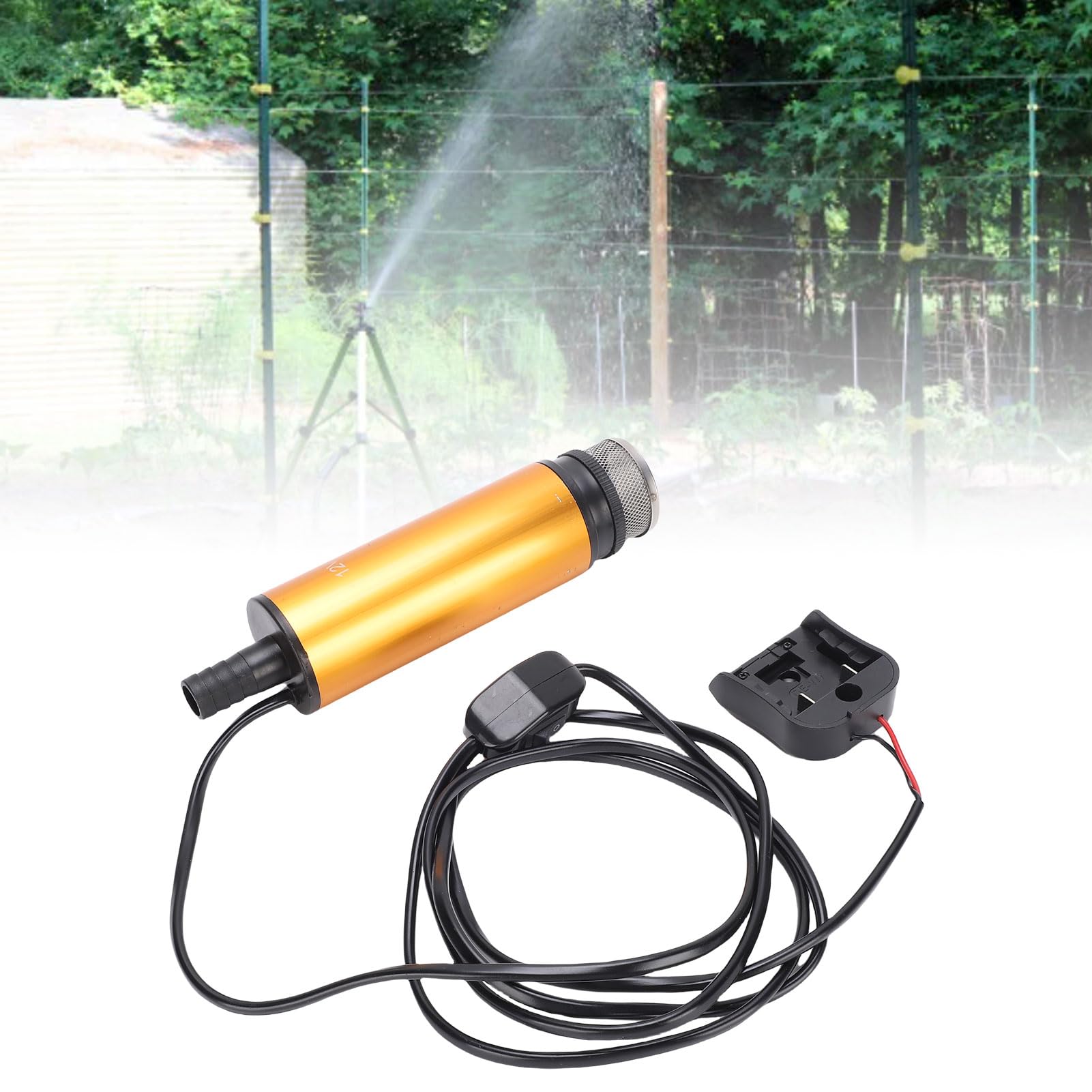 Fockety Bomba eléctrica de trasvase de agua para batería, sumergible de 120 W con chip de protección inteligente, autocebante con sifón automático para vaciado de piscinas