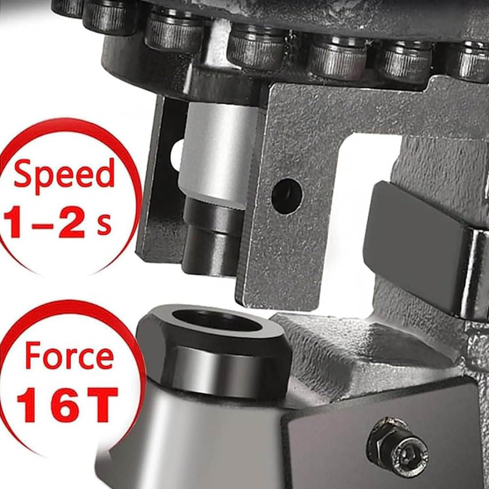 Dziurkacz Hydrauliczny O Mocy 1800 W, Kątowy Stalowy Dziurkacz Kanałowy, Z 2 Parami Rękawiczek I 5 Szt. Form, Do Użytku Pionowego/Do Użytku Ręcznego, Do Miedzi/Aluminium/Stal,TypeB