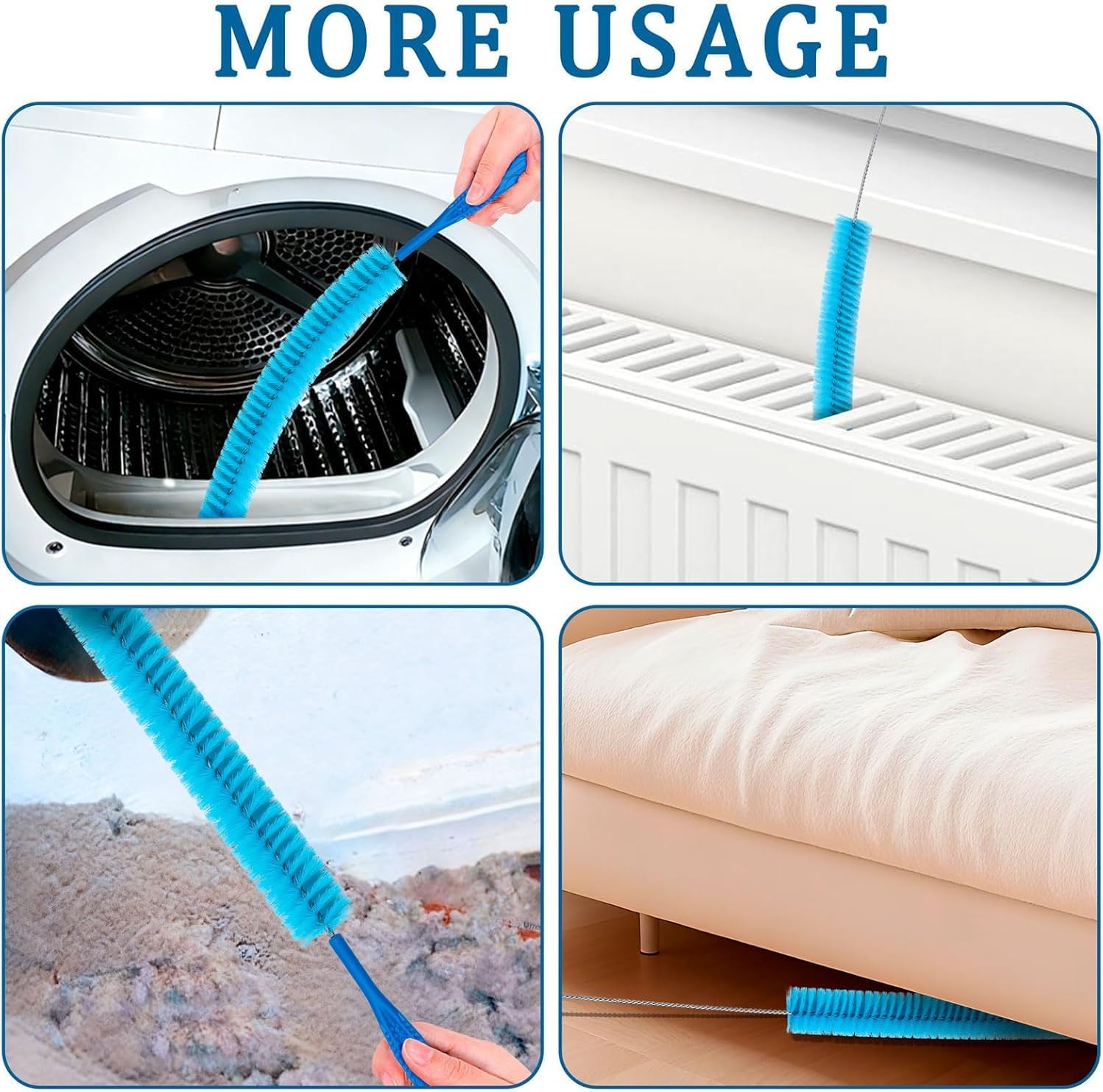 4 Pieces Dryer Vent Cleaner Kit with Dryer Vacuum Hose Attachment thumbnail