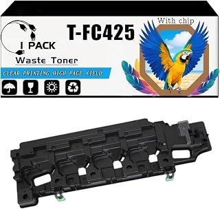 Compatible for Toshiba e-Studio 3525AC 4525AC 5525AC 6525AC 3025AC 2525AC 2020AC Printers, T-FC425C Waste Toner Container, High-Yield 40000 Pages, Strong Print Clarity (1 Pack Black)