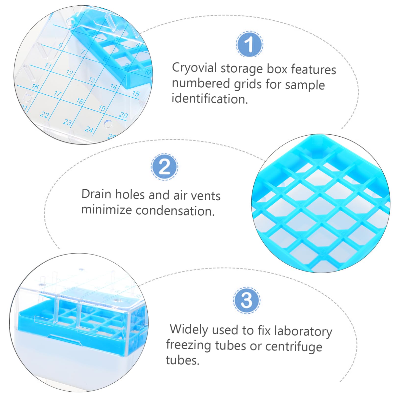 NAMOARLY Box Mini Test Tube Ab Test Tube Holder Clear Small Test Tubes Scientific Tube Rack Tube Organizer Test Tubes Stand Lab Test Tube Rack Test Tube Holder Rack Bins Vial PC