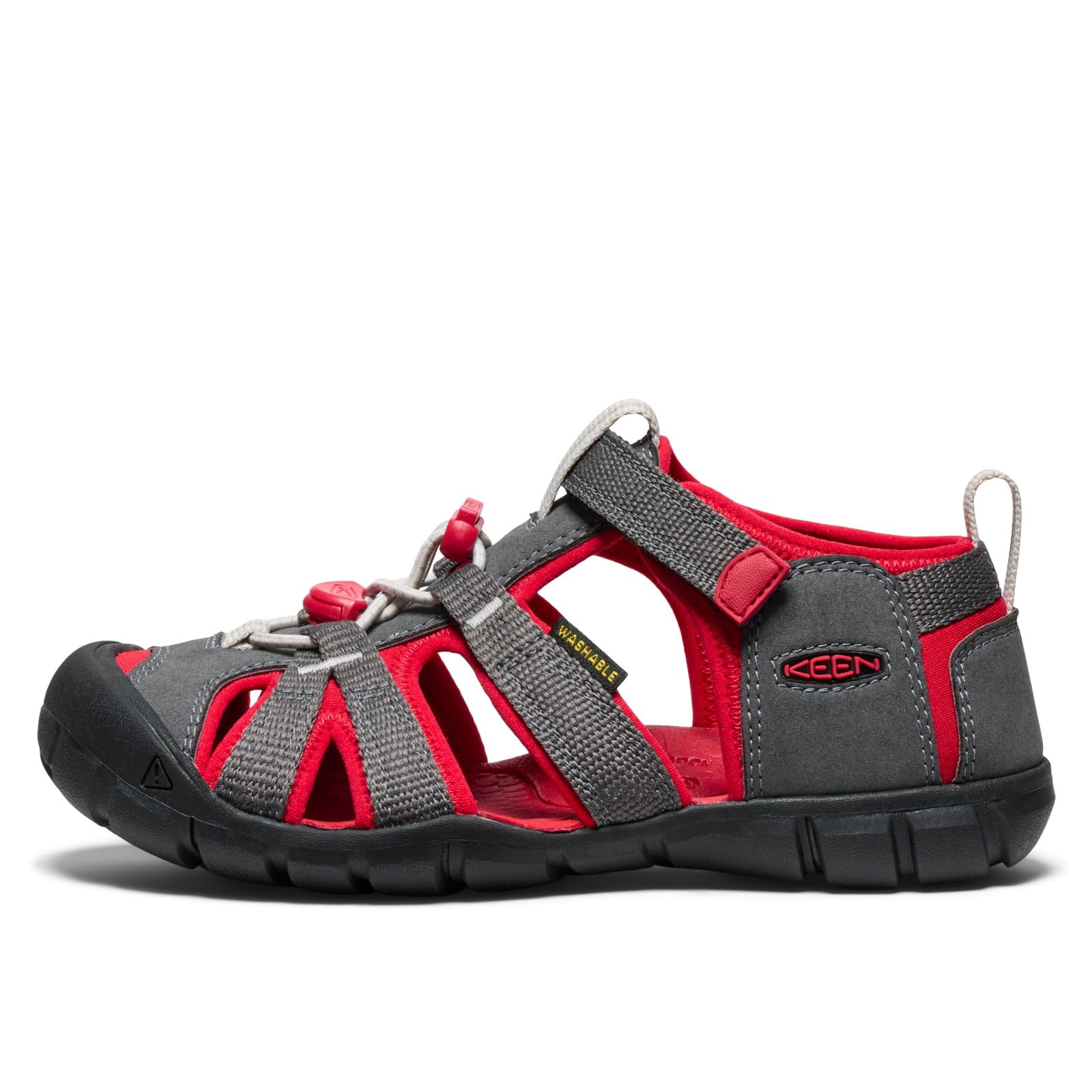 KEEN Seacamp 2 CNX sandały unisex dla dzieci i młodzieży, Szary magnes czerwony dywan, 37 EU