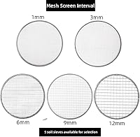 Vista 3 de Tamiz de jardín tamiz de suelo, 5 tamaños de filtro de malla de tamiz y pala, bandeja de tamiz apilable de acero inoxidable para tierra, arena